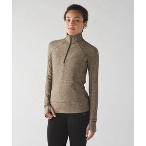 Lululemon Rush Hour 1/2 Zip Jacket. Heathered Military Green. Womens. Sz 2